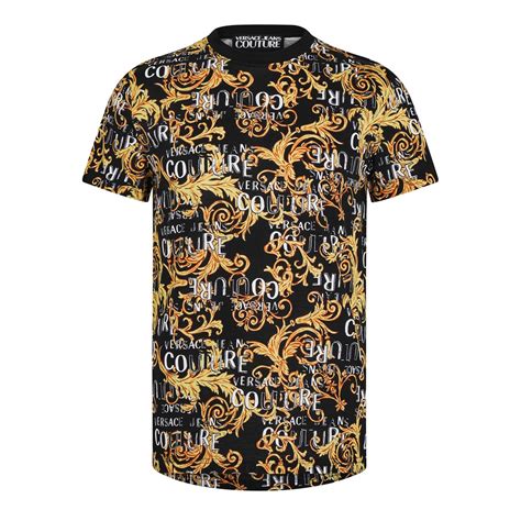 versace jeans couture baroque print t-shirt|Versace Jeans Couture shirt men.